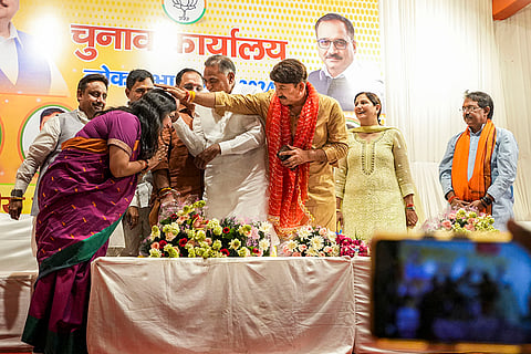 BJP press conference after LS polls in Delhi